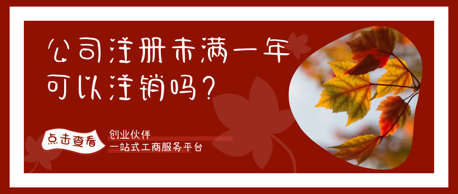 公司注冊未滿一年可以注銷嗎